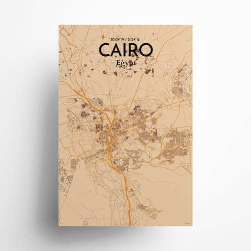 Cairo City Map Poster