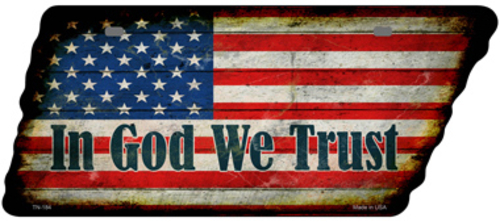 Smart Blonde TN-184 5.5 x 12 in. in God We Trust American Flag Novelty