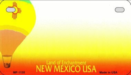 Smart Blonde MP-1135 New Mexico State Background Metal Novelty Motorcy