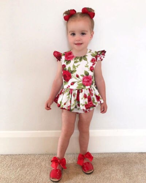 Fashion Newborn Baby Girls Sleeveless Flower