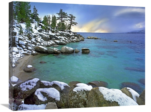 Global Gallery GCS-396330-2228-142 22 x 28 in. Hidden Beach & Memorial