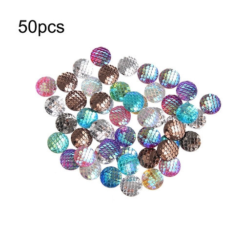 50 Pcs Practical 12mm Mix Color Fish Scales Style