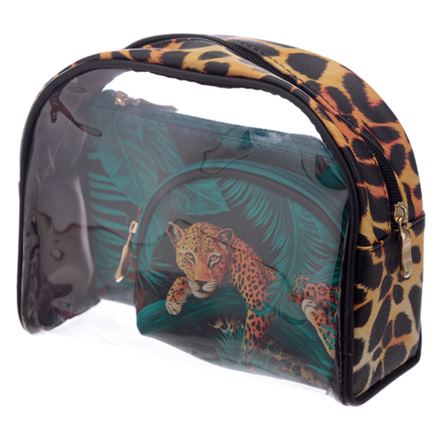 Big Cat Spots and Stripes Vanity Bag Set of 3
