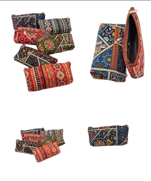 Women Hand Block Printed Ethnic Wallet for Women Handicraft Fabric