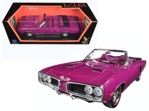 1970 Dodge Coronet R/T Purple 1/18 Diecast Model Car by Road Signature