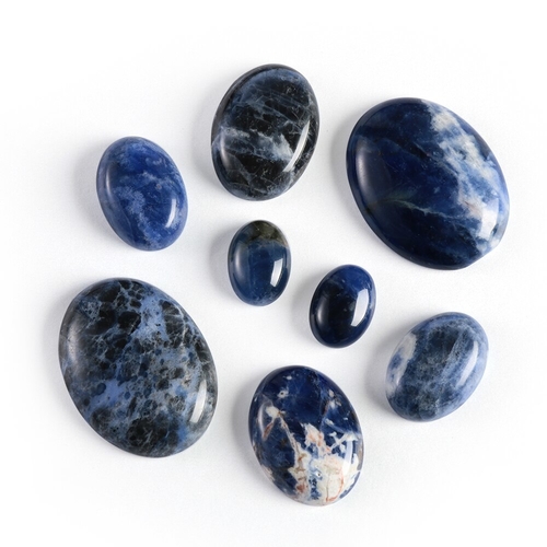 1PC DIY Natural Stone Sodalite Cabochon Beads Oval