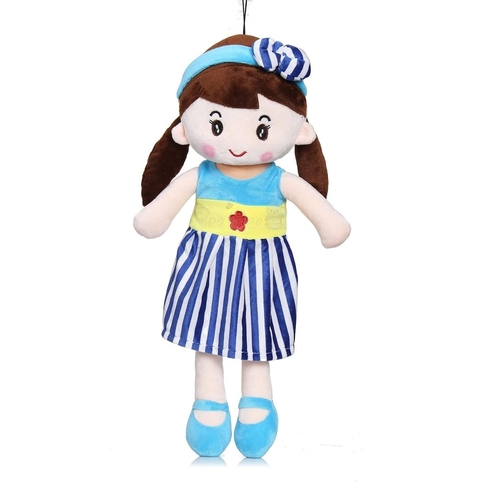 Plush Super Soft Doll Toy for Baby Girls BLUE