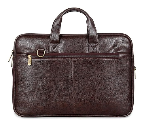 Faux Leather Slim Expandable Laptop Messenger Bag (Size-15INCH)