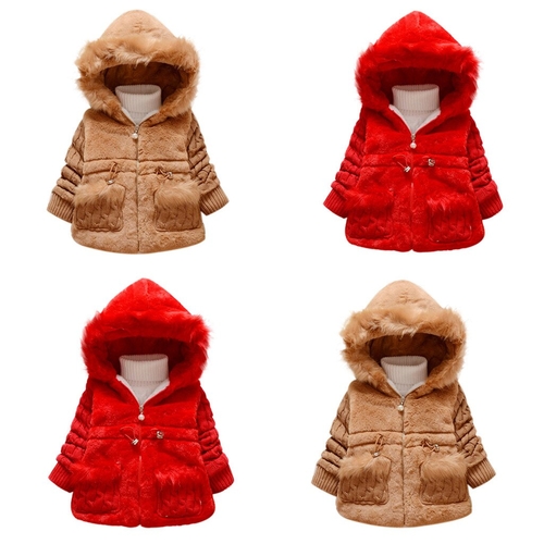 Toddler Kids Baby Girl Winter Jacket Warm Coat