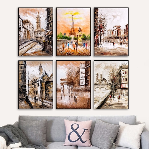 Oil Painting Paris Streetscape Nordic