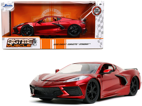 2020 Chevrolet Corvette Stingray C8 Candy Red \Bigtime Muscle\" 1/24