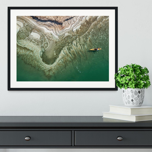 Dead Sea Kayaker Framed Print