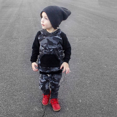 Toddler Boy Clothes Fashion Camouflage Sweatshirt