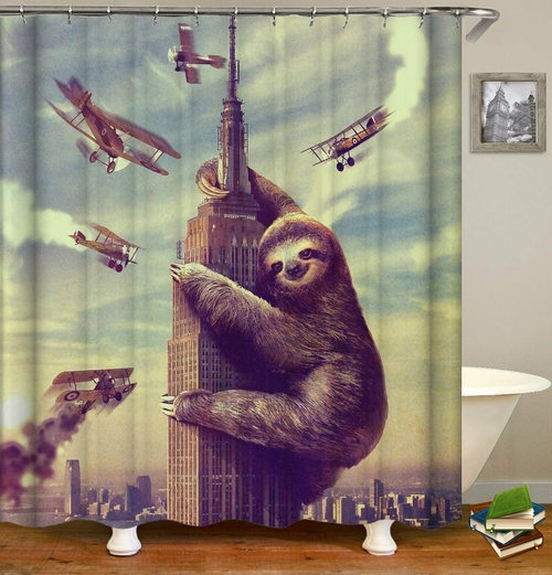 King Sloth Kong Shower Curtain