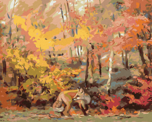 Zuty - Paint by Numbers - FOX IN THE FOREST (D. RUSTY RUST), 40x50 cm