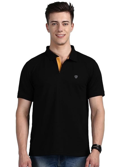 en's Regular Fit Polo Neck Half Sleeve Solid Casual T-Shirt | Polo