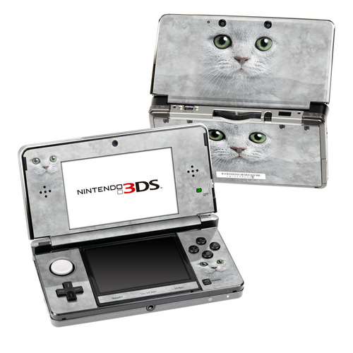 DecalGirl N3DS-GKITTY Nintendo 3DS Skin - Grey Kitty