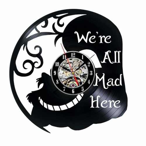 ALICE IN WONDERLAND WE’RE ALL MAD HERE HANDMADE VINYL RECORD