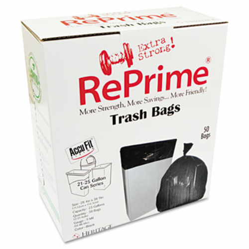 Her H5645TKRC1 Can Liners  23 gal  .90 mil  Black  28&apos;&ap