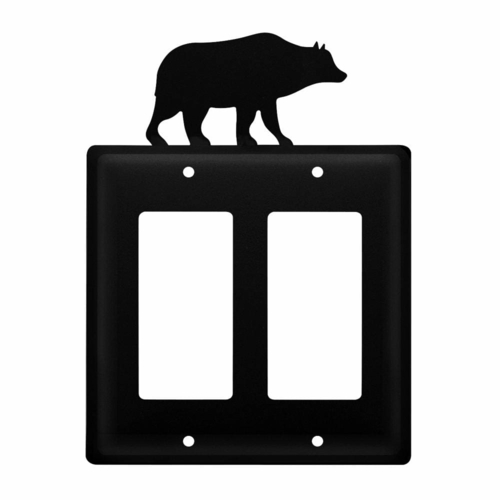 Wrought Iron Bear Double GFCI Cover