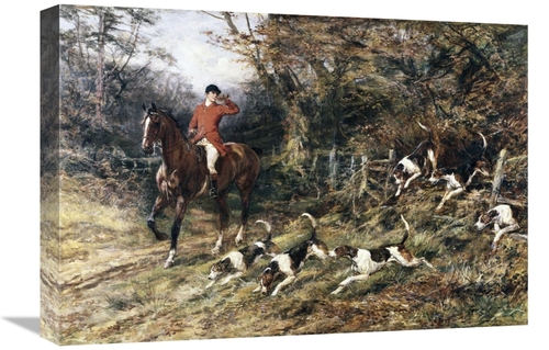 Global Gallery GCS-282164-22-142 22 in. Calling Hounds Out of Cover Ar