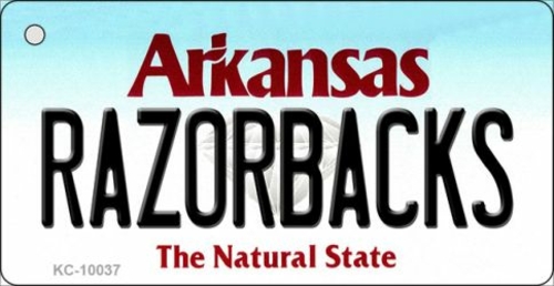 Smart Blonde KC-10037 1.5 x 3 in. Razorbacks Arkansas State License Pl