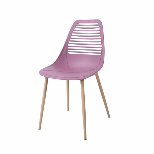 Chair DKD Home Decor Pink Light brown Metal polypropylene Plastic 445