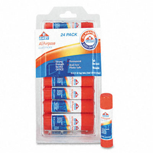 Elmers E553 All-Purpose Permanent Glue Stick  White Application  .21oz