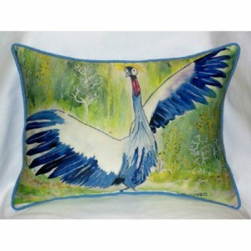 Betsy Drake ZP931 Dancing Crane Throw Pillow- 20 x 24 in.