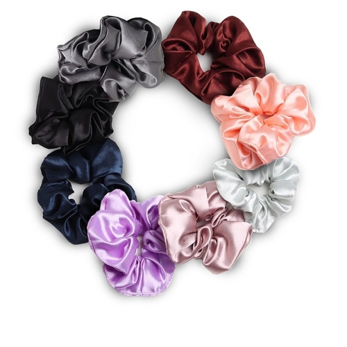 Scrunchies for women/girls | Same Colors in the Image (Pack of 8) |