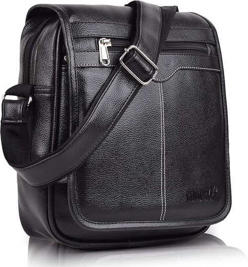 Stylish PU Leather Sling Cross Body Travel Office Messenger One Side