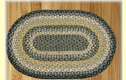 Capitol Earth Rugs 02-116 Black-Mustard-Creme Jute Braided Rug