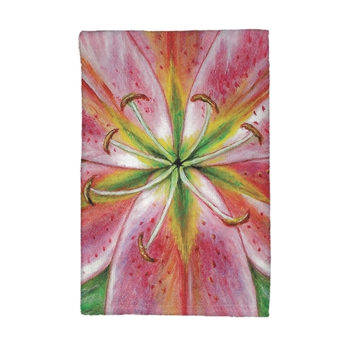 Betsy Drake KT701 Pink Lily Kitchen Towel