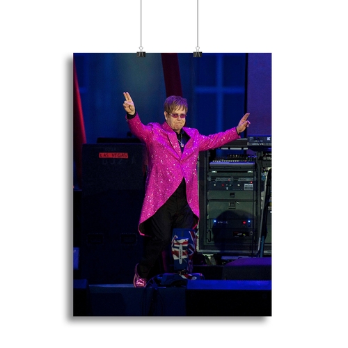 Elton John in concert Canvas Print or Poster