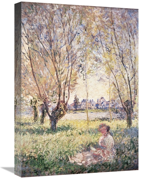 Global Gallery GCS-278749-22-142 22 in. Woman Seated Under the Willows