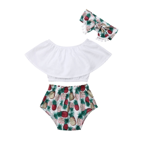 0 3T Baby Summer 3Pcs Outfits Babies Pineapple