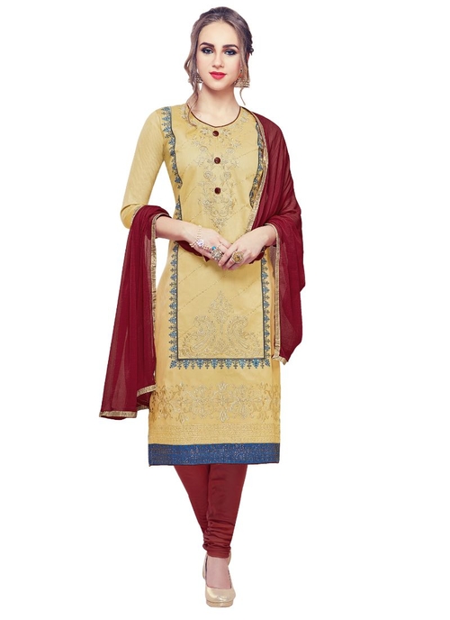 Generic Women's Cotton Salwar Material (Sandel,