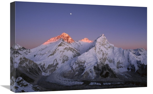 Global Gallery GCS-453532-1624-142 16 x 24 in. Moon Over Summit of Mou