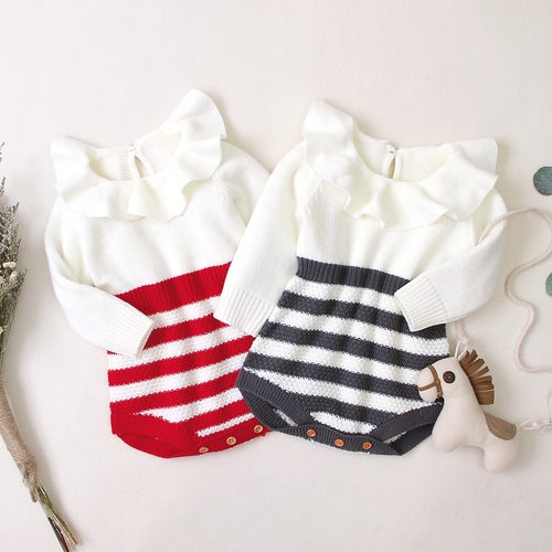 0 18M Cute Infant Kids Baby Girls Sweater Rompers