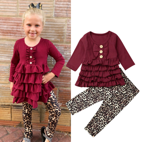 Pudcoco Autumn Toddler kids Baby Girl Clothes Long