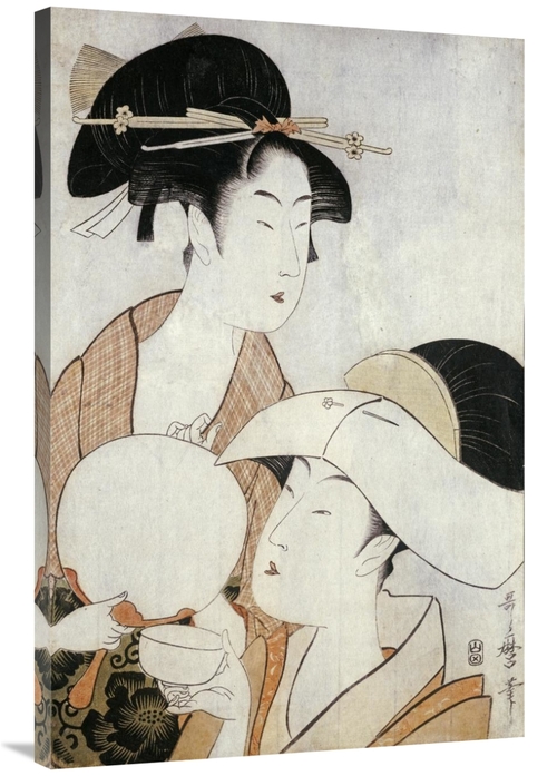 Global Gallery GCS-267470-40-142 40 in. Bust Portrait of Two Women Art