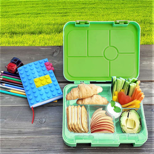 Bento Lunch Box Kids Leakproof Food Container School Picnic - Green