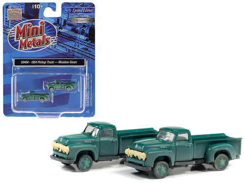 1954 Ford Pickup Trucks Meadow Green (Dirty/Weathered) Set of 2 pieces