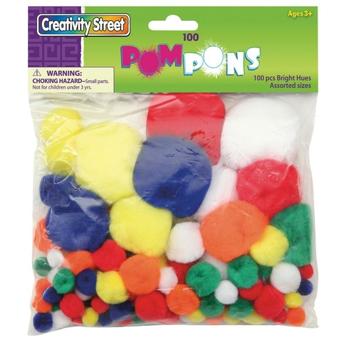 Dixon Ticonderoga PACAC812101 Pom Pons Bright Hues, Assorted Sizes