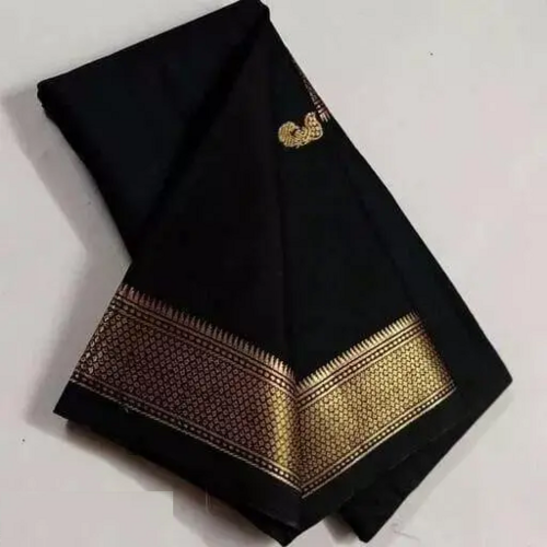 Women's Traditional Paithani Cotton Silk Sarees With Contrast Blouse