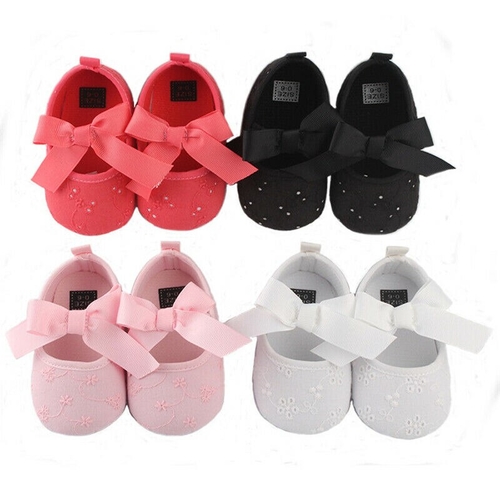 Toddler Girl Crib Bow knot First Walkers Shoes