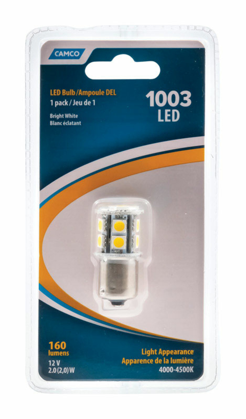 Camco 8961807 12 V Automotive Bulb - 1003, Bright White