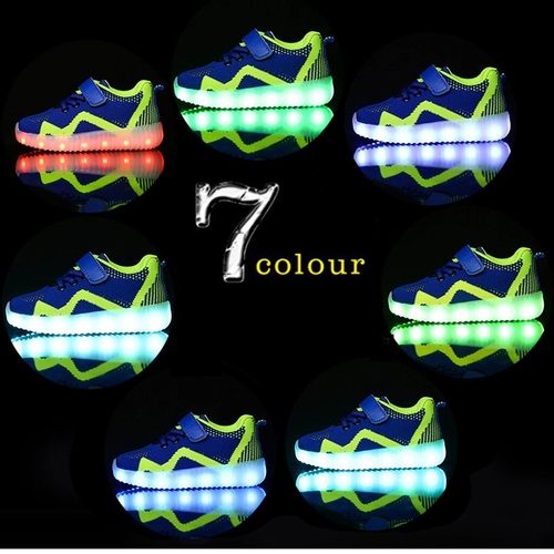 Child Charging Usb Led Light Sneakers Girl Hook