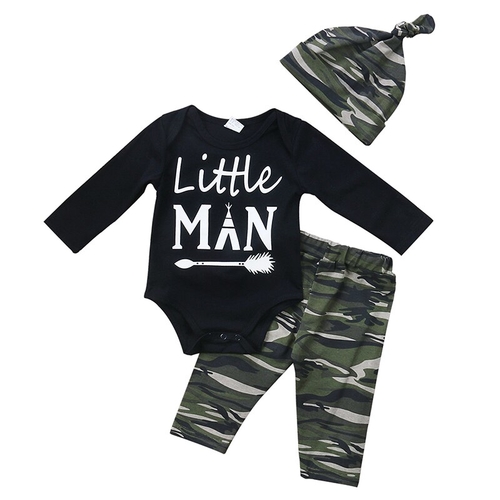 Camouflage Newborn Baby Boys Clothes Autumn