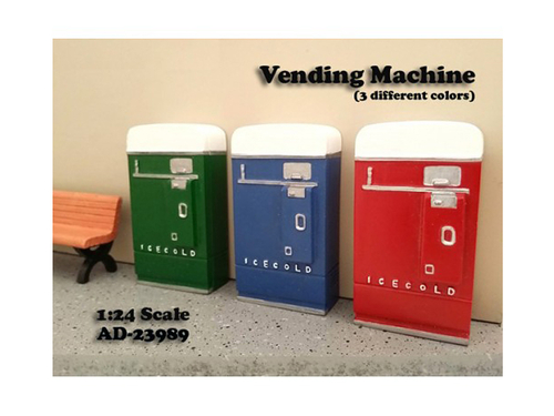 1 Piece Vending Machine Accessory Diorama Blue For 1:24 Scale Models